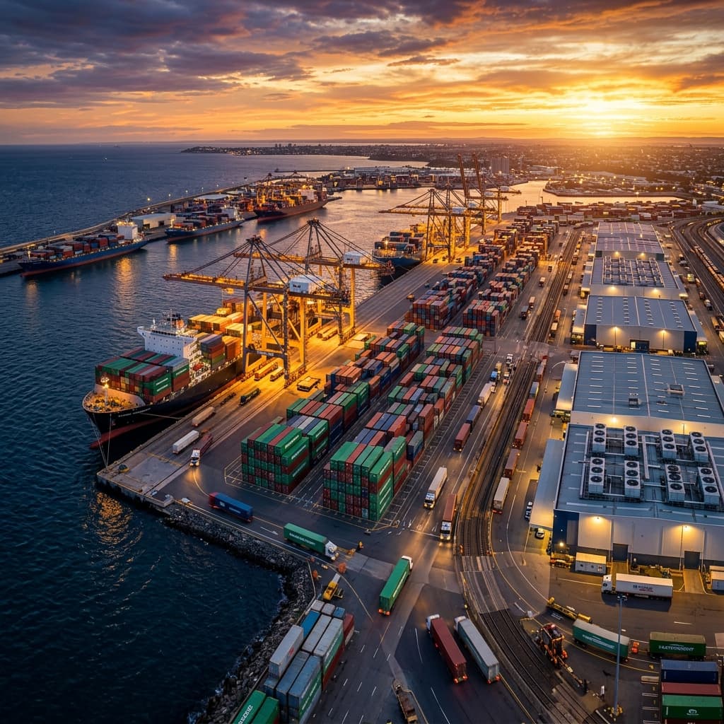 Cargo port and logistics hub